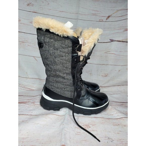 JBU By Jambu Memory Foam Cloth Style Faux Fur Boots Size 7.5 - Picture 7 of 12